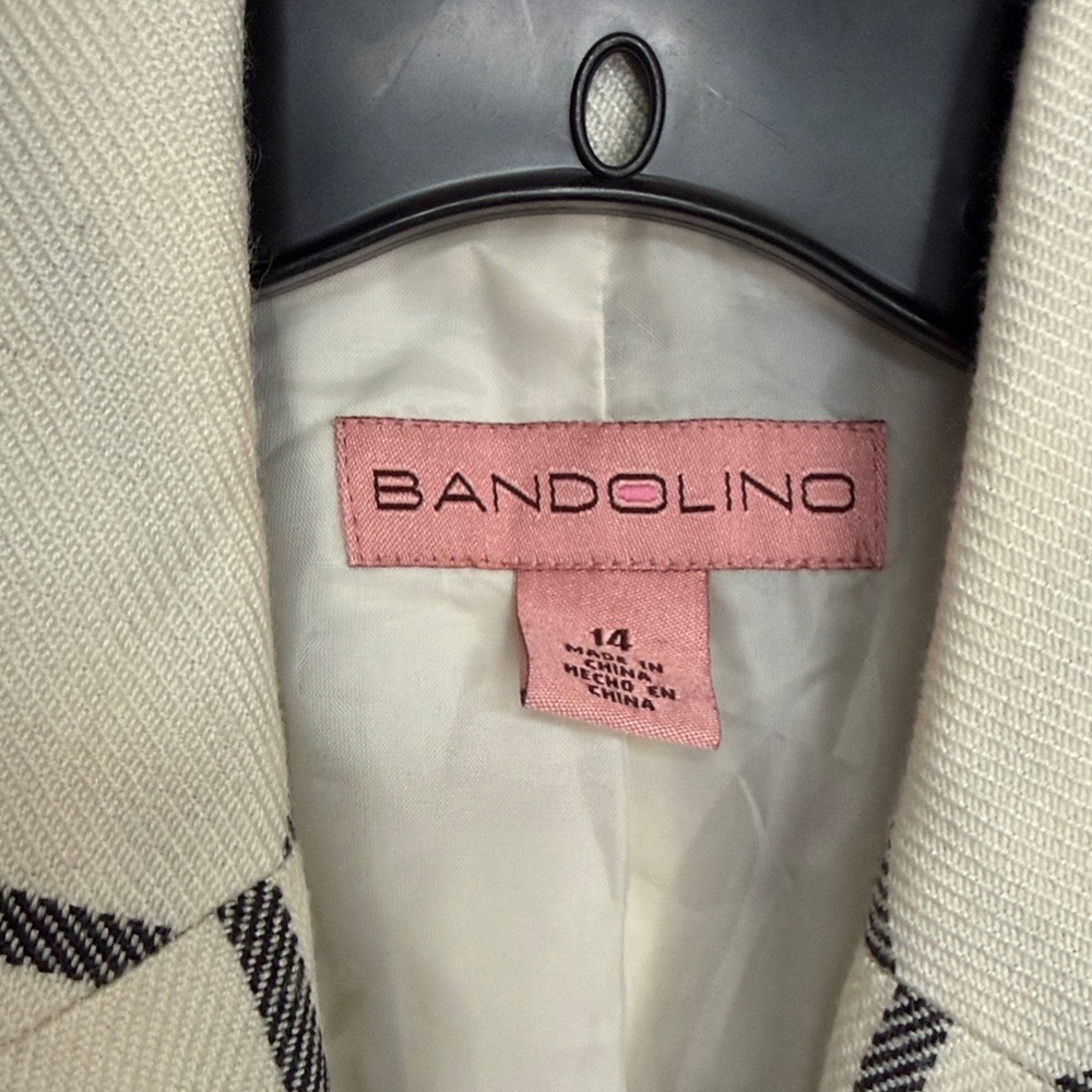 Bandolino Cream and Black Plaid Blazer - Picture 2 of 9